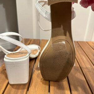 White High-Heeled Sandals